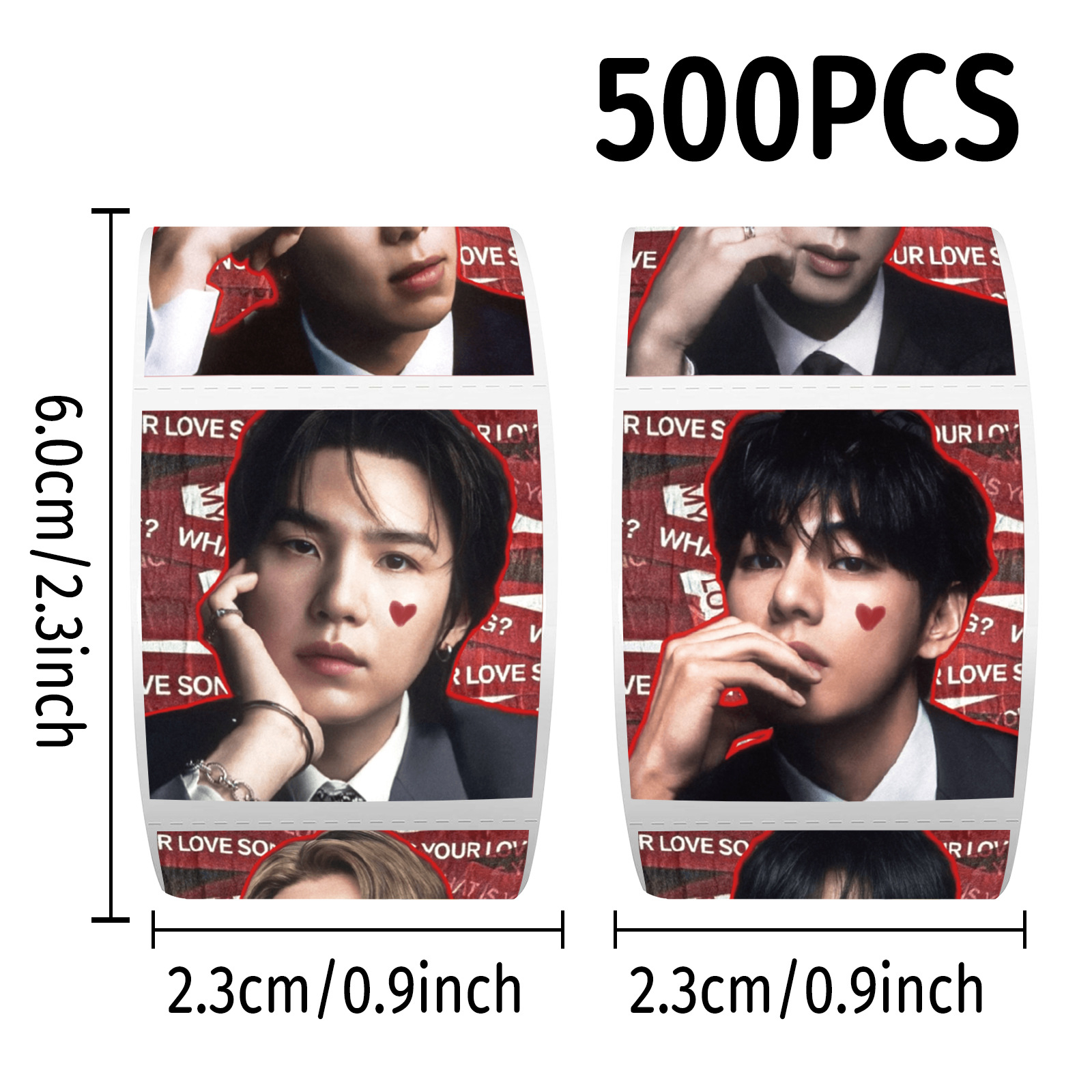 K-pop BTS Roll Stickers 500Pcs - đánh giá và giá Case Fan